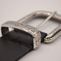 4cm western zwarte volnerf lederen riem 