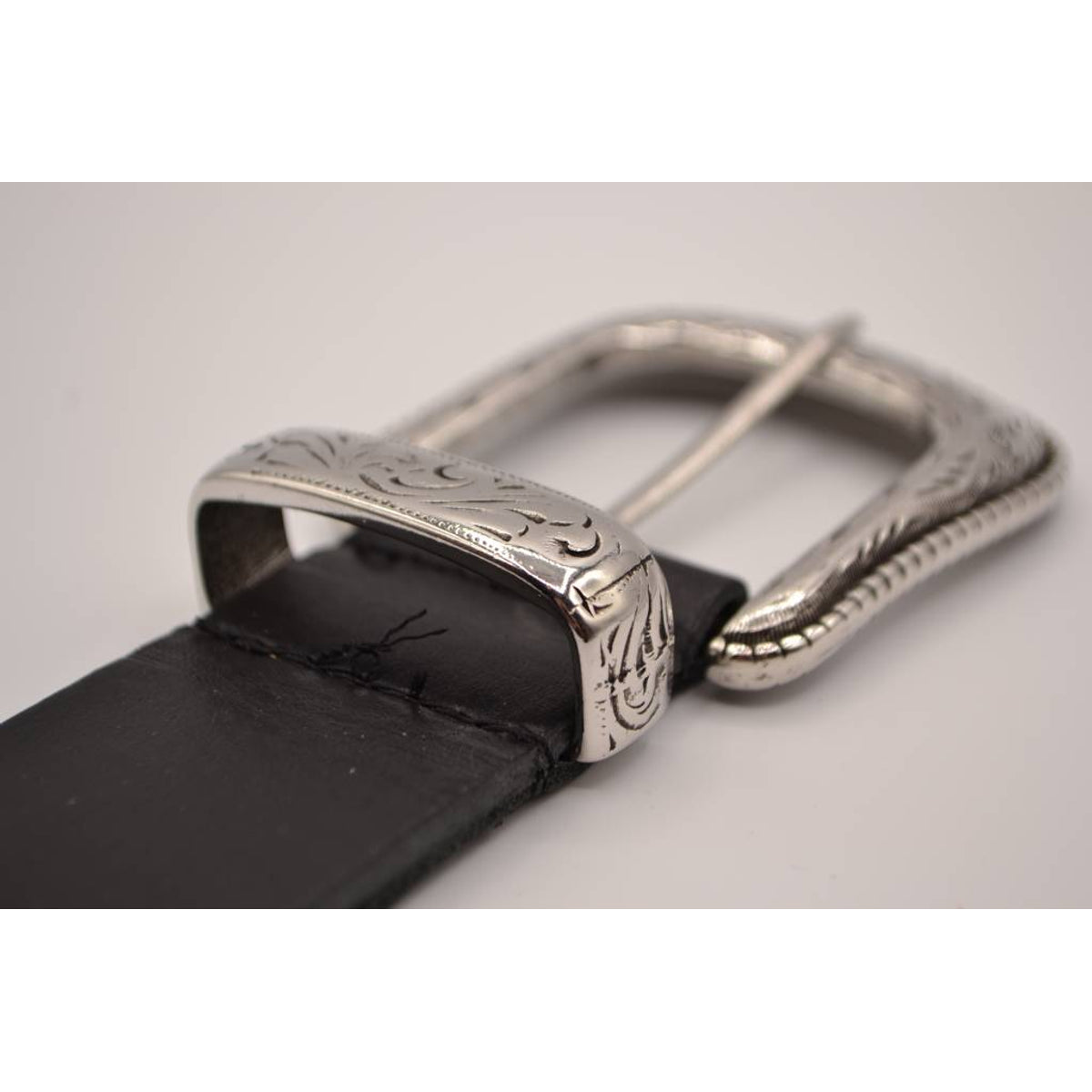 4cm western zwarte volnerf lederen riem 