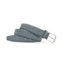 Blauw grijze suede 35mm brede riem.