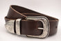 4cm western bruine volnerf lederen riem