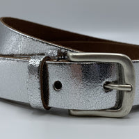 Zilver kleurige riem van 3cm breed