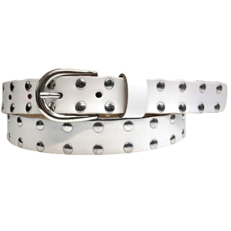 Joss mode 2.5 cm brede riem met zilveren studs.