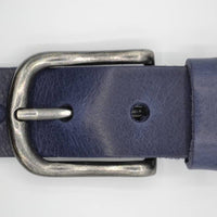 Blauwe extra lange herenriem 