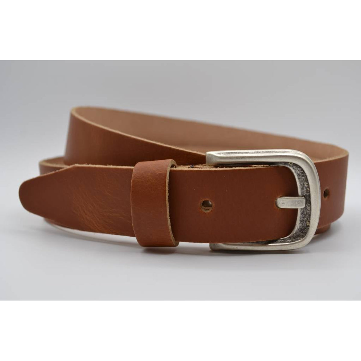 split lederen cognac kinder riem