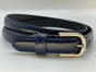 Nette blauwe 2cm brede damesriem.