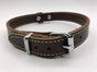 Hondenhalsband 40cm bruin echt Italiaans leer
