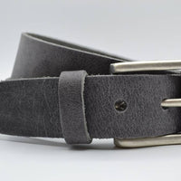 grijze italiaans volnerf lederen casual riem 