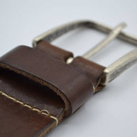 mooie bruine vintage volnerf jeansriem