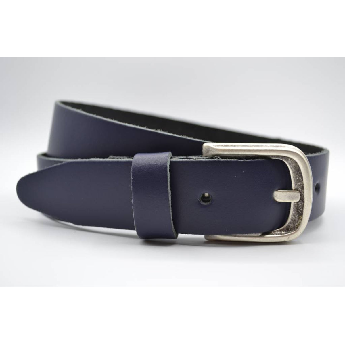 split lederen 35 mm donker blauwe casual riem 