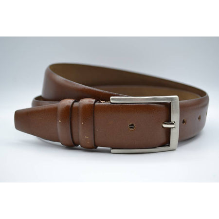 Stijlvolle cognac echt lederen sabel riem