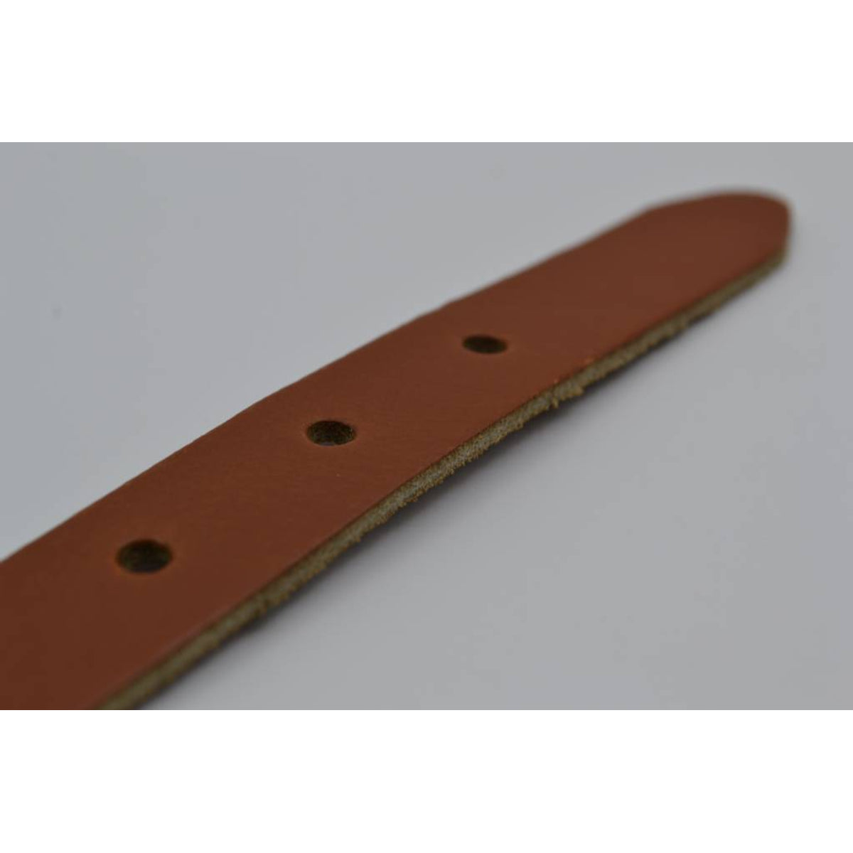 cognac 20mm brede riem met dubbele lus 