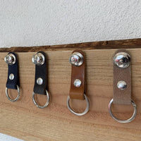 Sleutelplank inclusief 4 echt lederen sleutelhangers