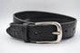 3cm zwarte italiaans volnerf lederen casual riem