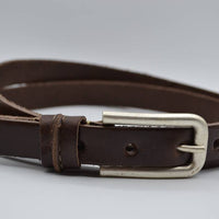 bruine 20mm brede riem met speelse lus