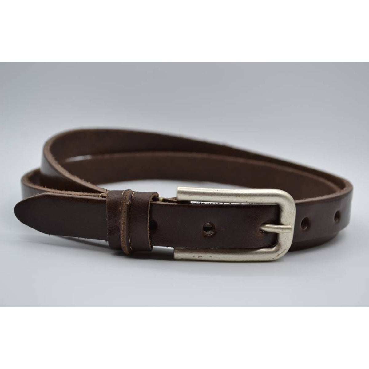 bruine 20mm brede riem met speelse lus