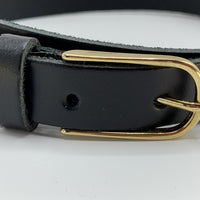 Zwarte riem met gouden gesp