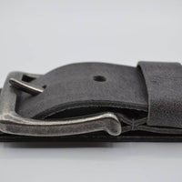 mooie strakke grijze volnerf jeansriem 