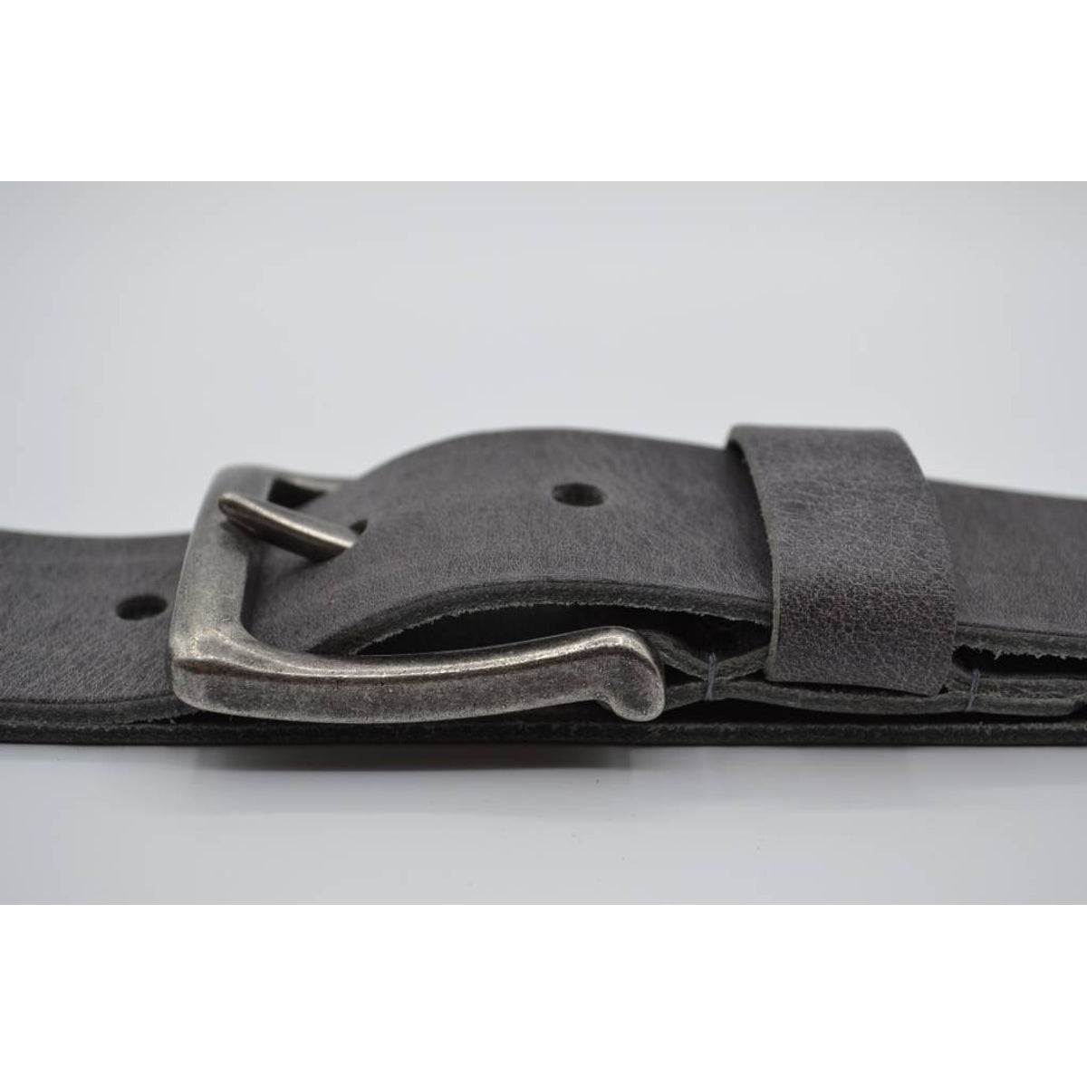 mooie strakke grijze volnerf jeansriem 