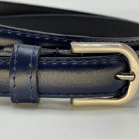 Nette blauwe 2cm brede damesriem.