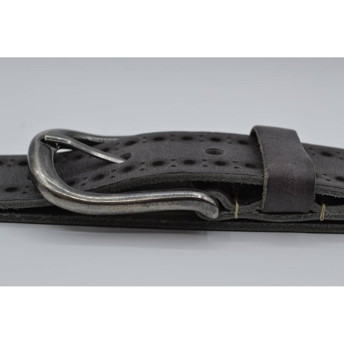 4cm grijze diep gelaserde volnerf riem 