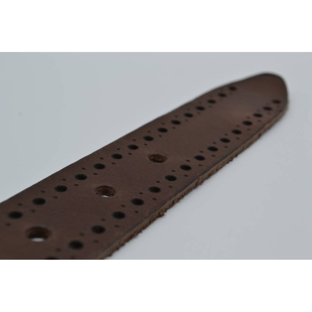 4cm bruine diep gelaserde volnerf riem 