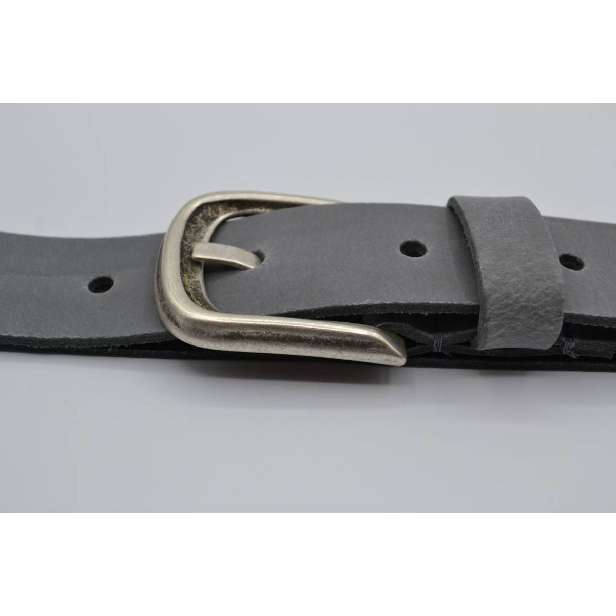 split lederen 35 mm grijze casual riem