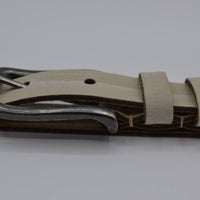 ecru 20mm brede riem met dubbele lus 