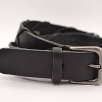 Zwarte 3cm brede unieke riem