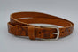 cognac 2cm brede krokodillen print damesriem