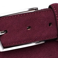 Bordeaux rode suede 35mm brede riem. 