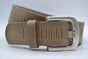 split lederen 40mm taupe casual perforatie riem
