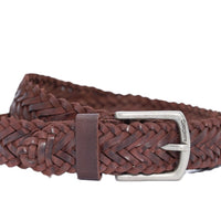 Bruine gevlochten riem  