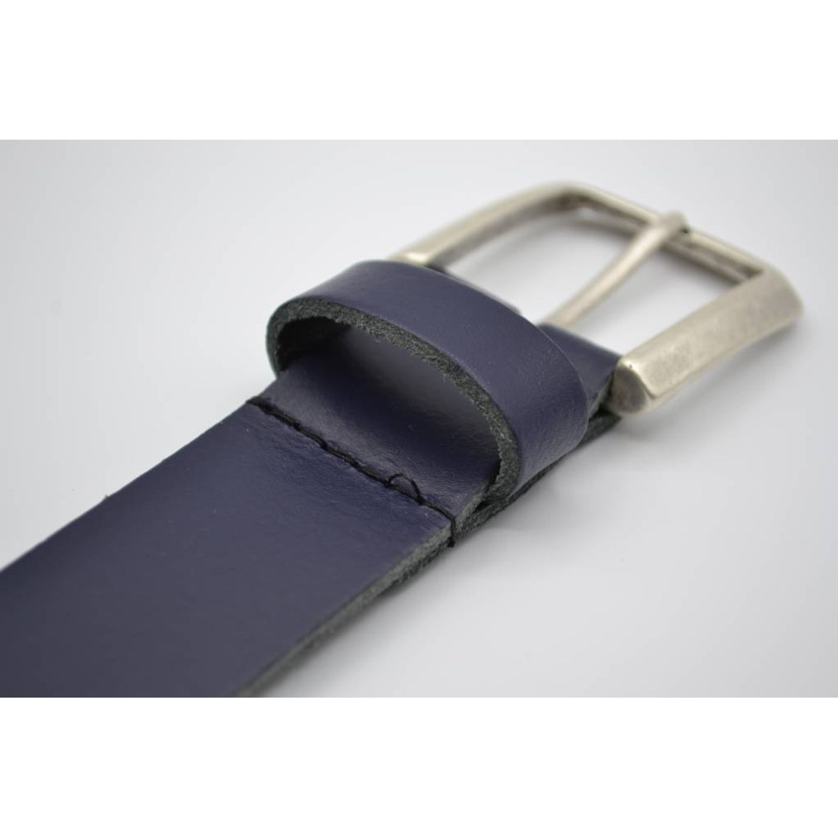 split lederen donker blauwe kinder riem