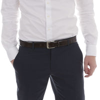 Bruine nette herenriem met hagedis print 