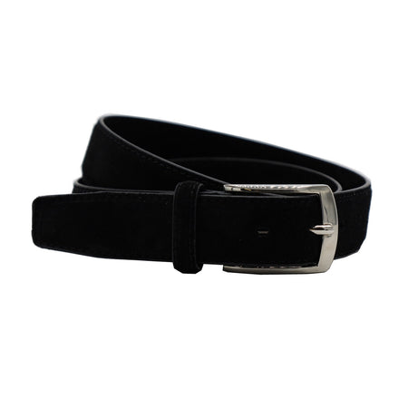 Zwarte suede 35mm brede riem.