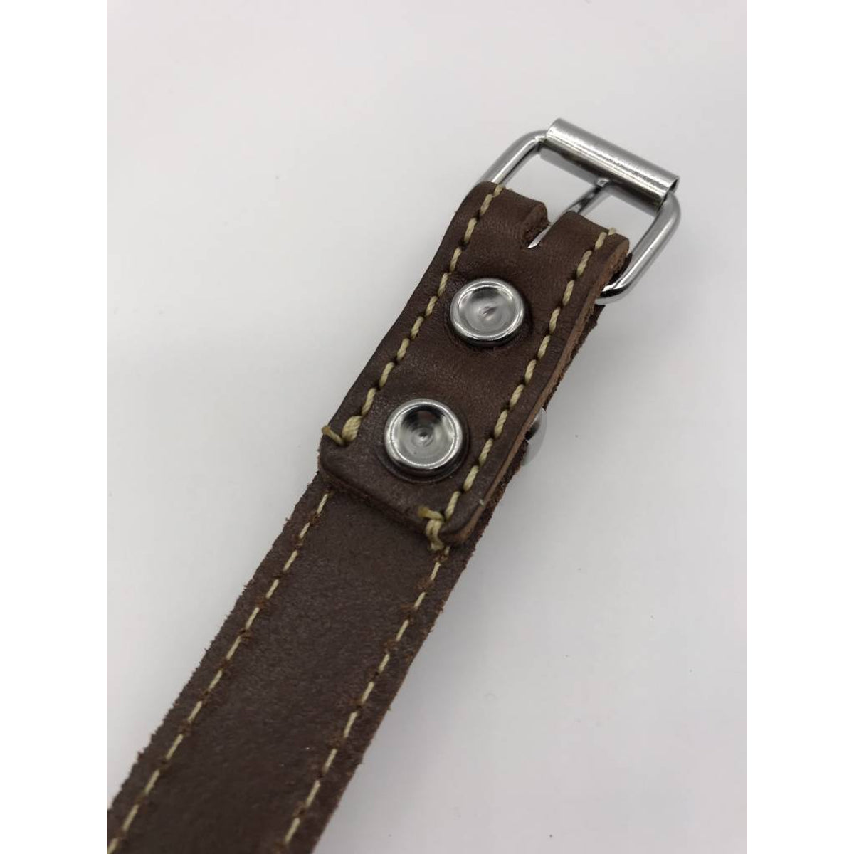 Hondenhalsband 40cm bruin echt Italiaans leer