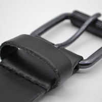 split lederen 40mm zwarte casual riem