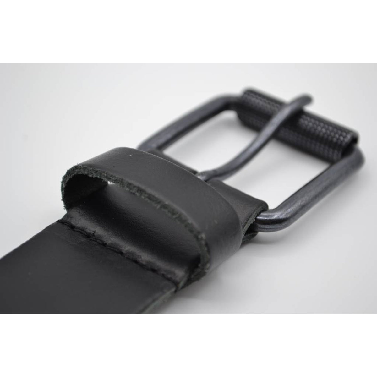 split lederen 40mm zwarte casual riem