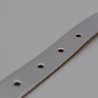 Used look zilveren echt lederen kinder riem