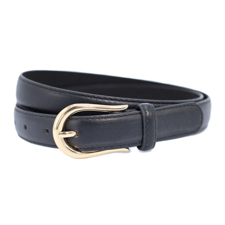 Zwarte PU vegan leather riem.