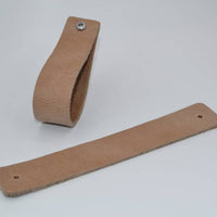 taupe Italiaans lederen handgrepen maat XL