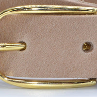 Taupe 3cm brede riem met gouden gesp
