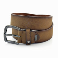 Bruine 4cm brede Alberto riem.
