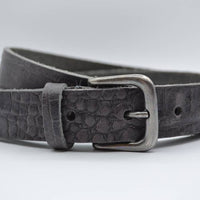 3cm grijze italiaans volnerf lederen casual riem