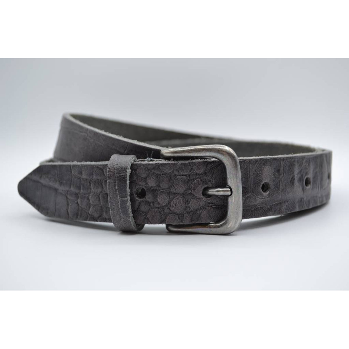 3cm grijze italiaans volnerf lederen casual riem