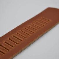 split lederen 40mm cognac casual perforatie riem 