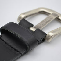split lederen 40mm zwarte casual perforatie riem