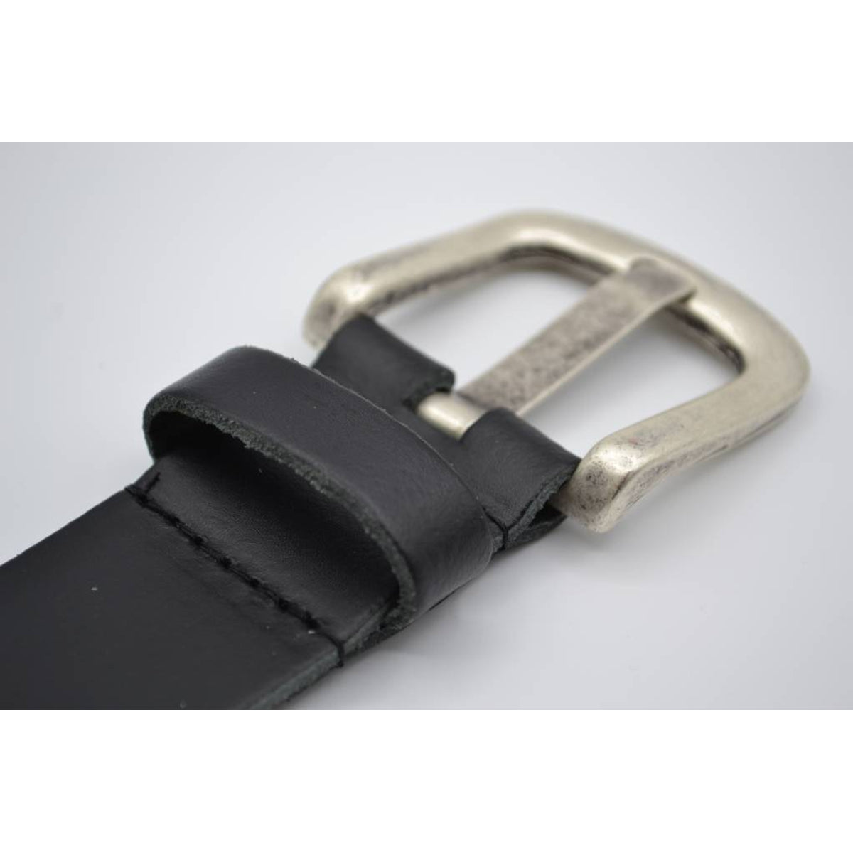 split lederen 40mm zwarte casual perforatie riem