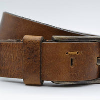 Stoere zandkleurige riem met gave details