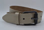 split lederen 40mm ecru casual riem
